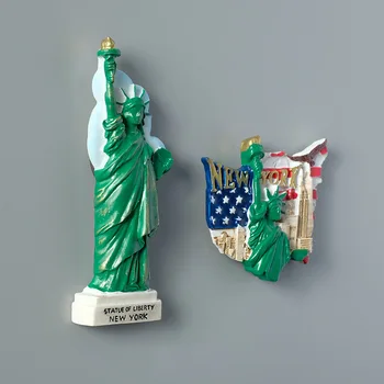 Magnetická lednička samolepky turistických suvenýrů Socha svobody vlajka hvězdy New York lednice magnet domácí dekoraci, dárek