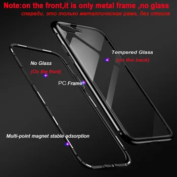 Magneto Magnetická Adsorpce Kovové pevné Pouzdro Pro iPhone XS Max X XR SE ROKU 2020 6 6S 7 8 Plus 6Plus 7Plus 8Plus tvrzené sklo kryt
