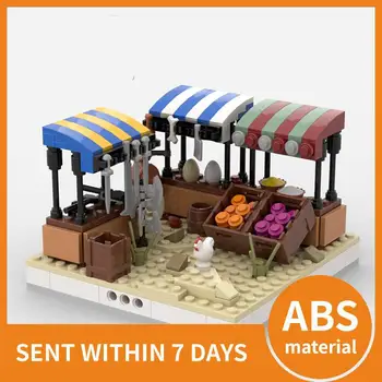 Moc Desert Street trh pro Modulární Pouštní vesnice street view bazar Stavební bloky kreativní stavební hračky pro děti