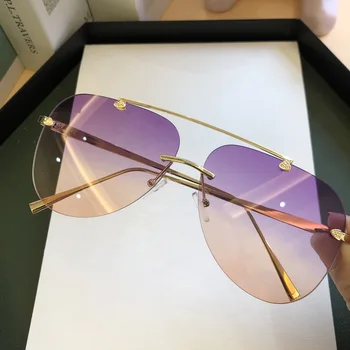 MS 2020 Nové Ženy, sluneční Brýle bez Obrouček UV400 Značky Značkové Vysoce Kvalitní Ženské Gradient Sluneční Brýle oculos S Box