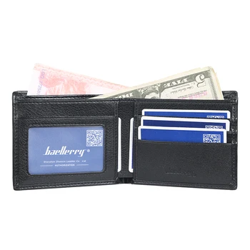 Muži krátké peněženky nový multi-karty módní peněženka z měkké kůže cross vstupenek klip