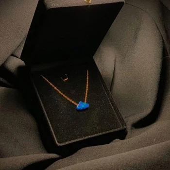 Módní Šperky Opal Cloud Přívěsek Náhrdelník pro Ženy z Nerezové Oceli Zlatý Řetěz Náhrdelník Granduation Dárek