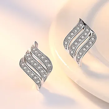 NEHZY 925 sterling silver nové ženy módní šperky vysoce kvalitní zirkon anděl křídla plné crystal super flash módní náušnice