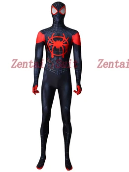 Nejnovější Černý Kostým Cosplay Fullbody Zentai Oblek Halloween Superhrdina Kostýmy Pro Dospělé/Děti