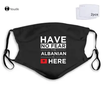 Nemá Strach, albánské, Je Tu Hrdost Albánie Pánské obličejové Masky Filtru Pocket Tkaniny Opakovaně v Pračce