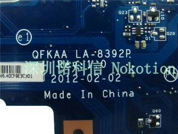 NOKOTION ZNAČKY K000135160 Pro Toshiba Satellite P850 P855 Notebooku základní Deska QFKAA LA-8392P + chladič = LA-8391P