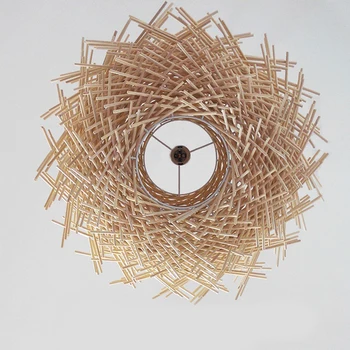 Nordic Kreativní Dřeva Přívěsek Světlo Ruční pozastavení světlo ptačí hnízdo tvar závěsné Svítidlo svítidlo pozastavení Průmyslové lampy