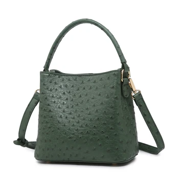 Nová Móda Bucket Bag pro Ženy Luxusní Python Návrhář Lady Kabelky Vysoce Kvalitní PU Kůže Pštrosa Taška přes Rameno