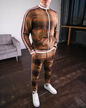 Nové módní muži sad 3D-tištěný na zip štíhlý muž ,chandal hombre, survetemen t homme, tepláky men2020, Pánské sportovní oblečení