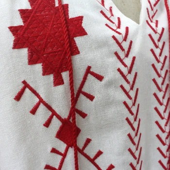 Nové podzimní český bavlna výšivky střapec bílé šaty lucerna rukáv o-neck široké přizpůsobit volné velké velikosti pro ženy