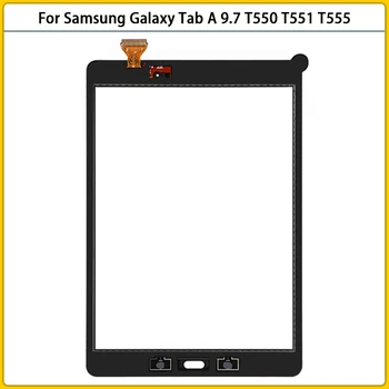 Nové T550 Dotykový displej Pro Samsung Galaxy Tab A 9.7 SM-T550 SM-T551 T551 T555 Dotykové Obrazovky Panel, Digitizér Čidlo Přední Sklo