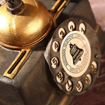 Nové Vintage Pryskyřice Telefon Model Miniaturní Řemesla, Fotografie Rekvizity obecné domácnosti, kavárny, hospody, knihkupectví, dekorace