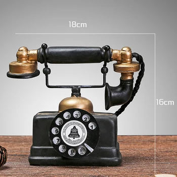 Nové Vintage Pryskyřice Telefon Model Miniaturní Řemesla, Fotografie Rekvizity obecné domácnosti, kavárny, hospody, knihkupectví, dekorace