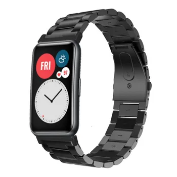Náhradní Nerezové Oceli Náramek Inteligentní Hodinky Kapela Popruh Pro Huawei Watch Fit Vysoce Kvalitní Smartwatch Kapela Příslušenství