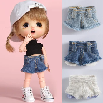 OB11 dětské oblečení 1/12 BJD oblečení GSC molly obitsu11 nositelné módní džínové šortky doll oblečení kalhoty panenku, doplňky, hračky