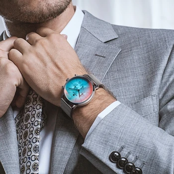 ODMĚNA Luxusní Pánské Hodinky Hodinky Mužské Quartz VIP Kreativní Vodotěsné Pánské Wist Značka hodinek z Nerezové Oceli Obchodní Hodiny