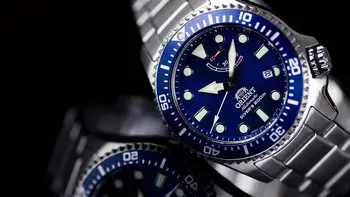 Orient TRITON pánské automatické hodinky RA-EL0002L Oceli sapphire diver automatic pánské hodinky modrý ciferník, safírové sklo potápěči hodinky