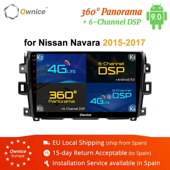 Ownice k3 k5 k6 Android 9.0 360 Panorama Octa Core Auto DVD GPS pro NISSAN Navara - 2017 Autorádio hlavní Jednotka 4G DSP SPDIF