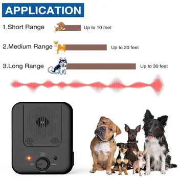 Pet Pes Repeller Školení Ultrazvukové Proti Štěkání Stop Kůry Zařízení Ultrazvukové Venku Výcvik Řízení Anti-hluku, Dobíjecí