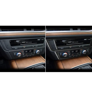 Pro Audi A6 S6 C7 A7 S7 4G8 2012-2018 Doplňky z Uhlíkových Vláken Interiérové klimatizace CD panel 3D Čalounění Kryt Samolepka