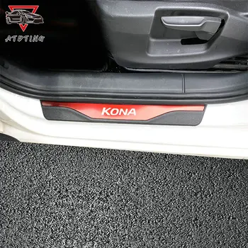Pro Hyundai Kona 2017 2019 2020 Auto nástupní Lišta z Nerezové Oceli Nálepka Trim Auto pedál Kryt Chrániče Styling Příslušenství