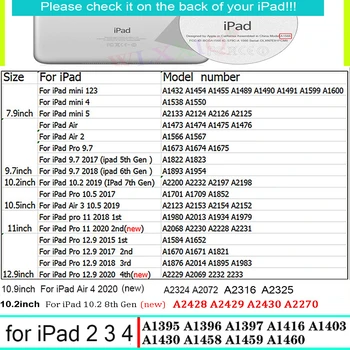 Pro iPad 10.2 2019 9.7 2018 6. 7. Generace Pouzdro Pro iPad Mini 4, 5 Pro iPad 2 3 4 Air 1 2 Vzduch 3 10.5 Multifunkční POUZDRO