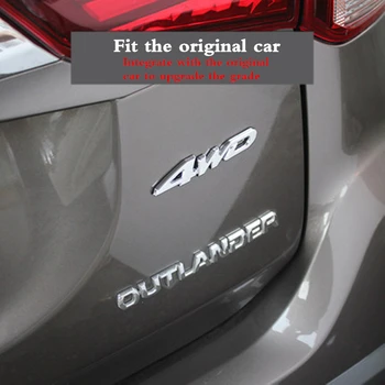 Pro Mitsubishi Outlander 2013 2016 2017 2018 Vnější Upraveny speciální 3D 4WD dopis samolepky pohon všech čtyř kol logo nálepka