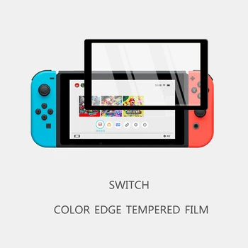 Pro Nintendos Spínač Lite Console Screen Protector 9H Colorful Frame Tvrzeného Skla Film Palec Úchyty Pro NS Spínač Příslušenství