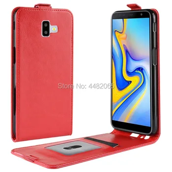 Pro Samsung J6 Plus Case Kryt Luxusní Kožené Vertikální Flip Peněženka Telefon Bag Pouzdro Pro Samsung Galaxy J6 Plus J6+SM-J610F J610