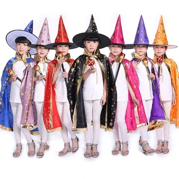 Průvodce pláštěnky s kloboukem pro děti narozeninové party Halloween Kostýmy - narozeninové party dodávky party laskavost