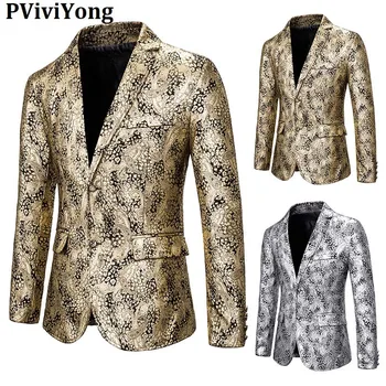 PViviYong luxusní značky 2020 vysoce kvalitní obleky sako muži slim fit módní oblek bunda muži Evropské velikosti X143