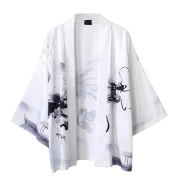 Pánské haori Japonské samurajské oblečení, tradiční Japonské oblečení Kimono cardigan muži obi Japonské mužské yukata