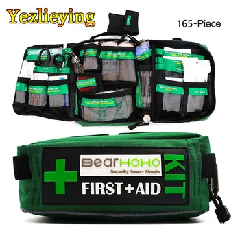 Pěší Turistika První Pomoc Kit Bag Survival Kit Šikovný 165-Kus Lékařská Záchranná Služba Na Pracovišti Venku Auto, Zavazadla Školy
