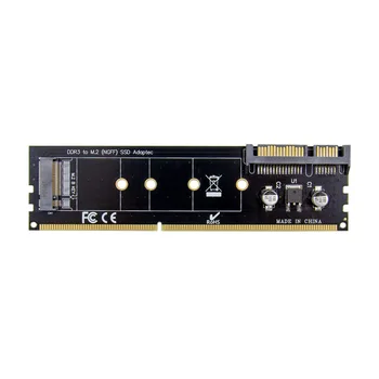 Přidat Na Kartu Stoupačky DDR3 Paměti, Slot pro M. 2 SSD Na SATA3.0 15PIN+7PIN Rozšiřující Deska DDR3 M. 2 NGFF SSD Adaptér Převodník Karty