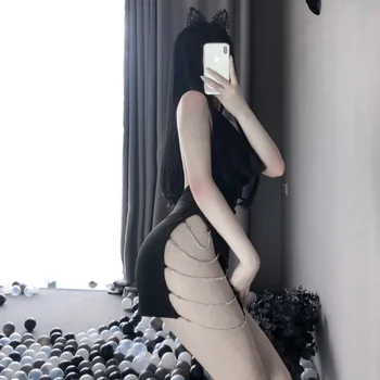 Přímý Prodej Vysoce Kvalitní Sexy Spodní Prádlo Pokušení Podvazkové Krátké Sukně Sekretářka Nosit Domácí Oblečení Dropship