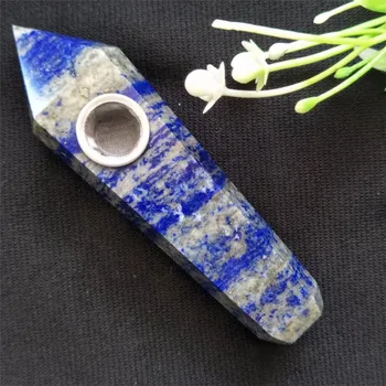 Přírodní Krystal Lapis Lazuli Kámen Potrubí Kouření Hůlka Léčení