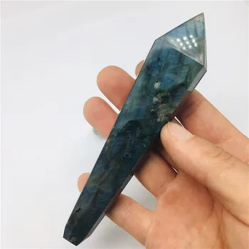 Přírodní quartz crystal dýmky labradorit hůlky reiki léčení dárky velkoobchodní 3ks filtr a 1ks kartáč léčení