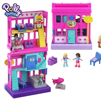 Původní Polly Pocket Mini Box Krásný Obchod Narozeninovou Párty Mini Svět Dítě Hračky Dívky Dárek Doll Příslušenství, Juguetes