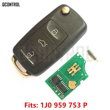 QCONTROL Auto Dálkové Klíč DIY pro VW/VOLKSWAGEN Beetle/Jetta/Golf/Passat 1J0959753P/5FA009259-55 2002-2005