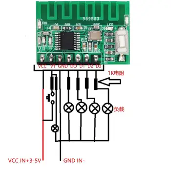 QIACHIP 433Mhz Bezdrátové Dálkové Ovládání Přepínač 4CH RF Relé EV1527 Kódování Učení Modul Pro Světlo Relé Přijímače Diy Kit