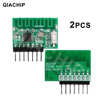 QIACHIP 433Mhz Bezdrátové Dálkové Ovládání Přepínač 4CH RF Relé EV1527 Kódování Učení Modul Pro Světlo Relé Přijímače Diy Kit