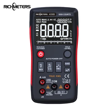 RM409B Digitální Multimetr Tlačítko 9999 Počítá S Analogový sloupcový Graf AC/DC Napětí Ampérmetr Aktuální Ohmů Automatické/Manuální