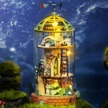 Robotime Panenku Dům, Tajemný Svět Nábytku Miniaturní DIY 3D Dřevěné Miniaturas Domeček pro panenky Děti, Hračky, Dárky Pro Přítelkyně