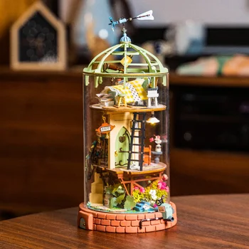 Robotime Panenku Dům, Tajemný Svět Nábytku Miniaturní DIY 3D Dřevěné Miniaturas Domeček pro panenky Děti, Hračky, Dárky Pro Přítelkyně