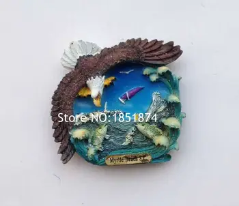 Ručně malované Aljašce Langkawi Eagle 3D Magnety na Lednici, Pryskyřice, cestovního Ruchu, Suvenýry, Lednice Magnetické Samolepky Domácí Dekoraci