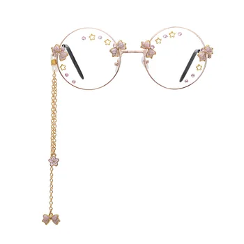 Sakura luk přívěsek brýle ins Japonské měkké sestra dívka srdce personalizované divoké dekorativní brýle