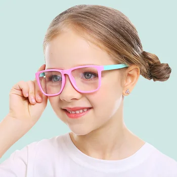 Seemfly Nové Děti Náměstí Proti Modré Světlo Brýle Rám Chlapci Dívky Počítačové Hry Brýle Brýle Optické Podívaná Pro Děti