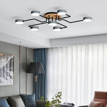 Severské moderní obývací pokoj lampy kreativní kulaté stínítko LED stropní svítidlo ložnice, hotelové osvětlení