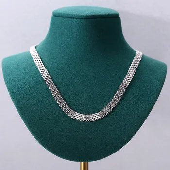 Silvology 925 Sterling Silver Star Plochý Řetěz náhrdelník Náhrdelník Elegantní Luxusní Minimalistický Krátký Náhrdelník pro Ženy Strana Šperky
