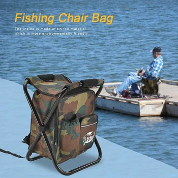 Skládací Rybářská Židle Ramenní Popruh Design Kapsa Na Zip Multifunkční Přenosný Venkovní 2020 Lehký Piknik Camping Židle